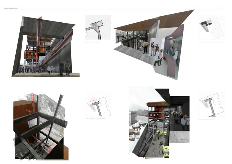 Views Along Route Through Building